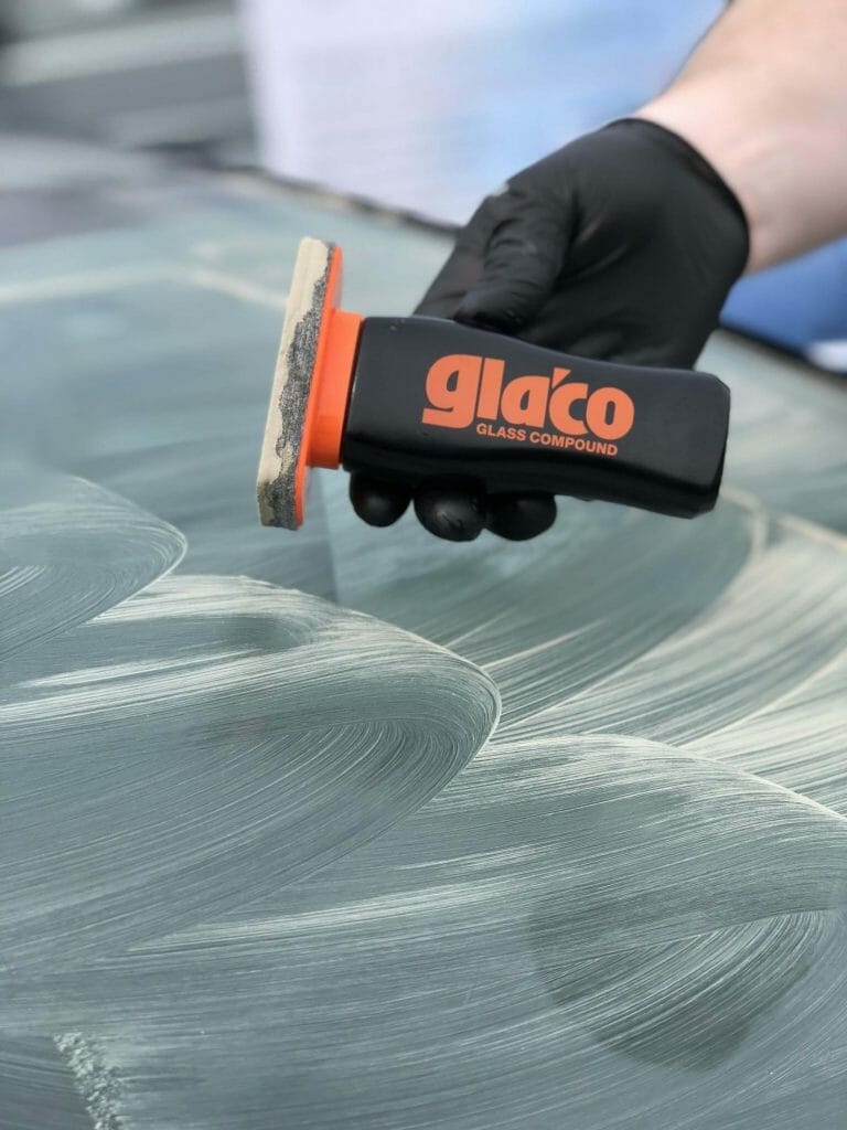 Glaco Glass compound i brug