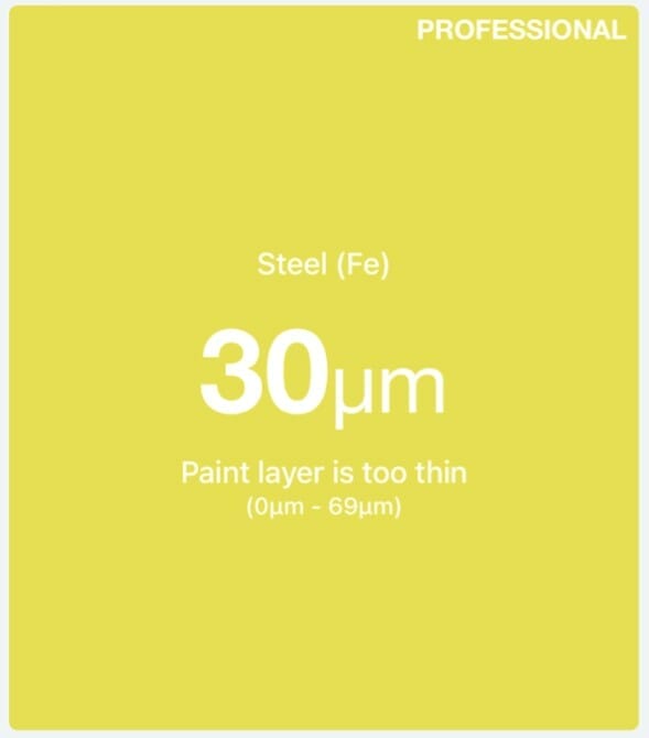 Paint layer is too thin