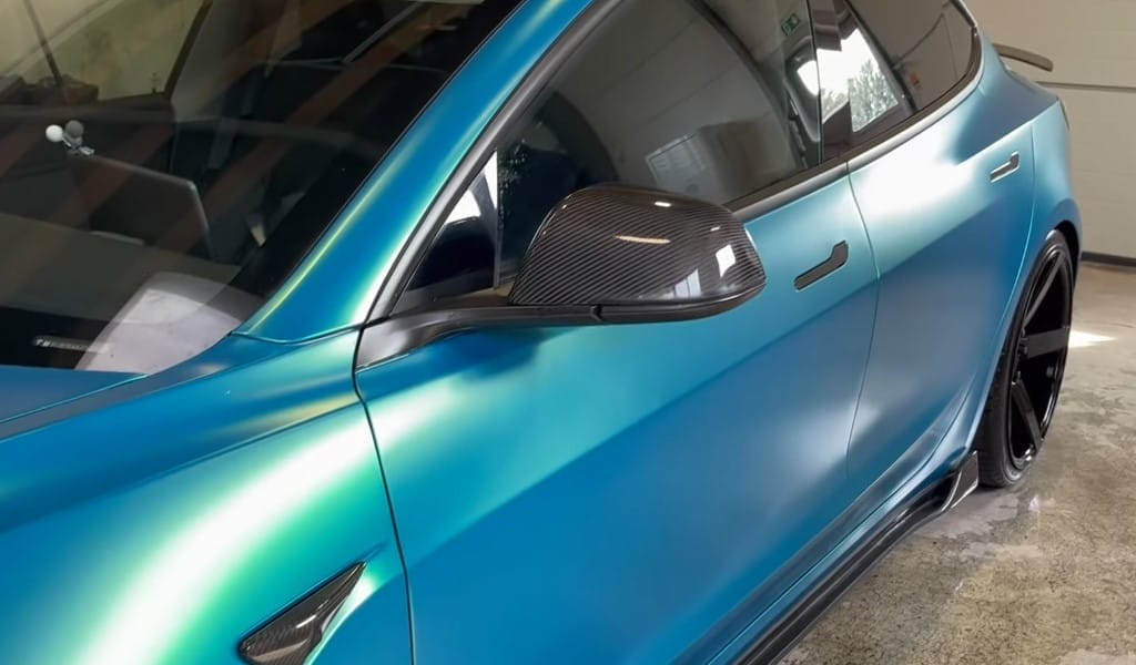 Folie på Tesla Model 3